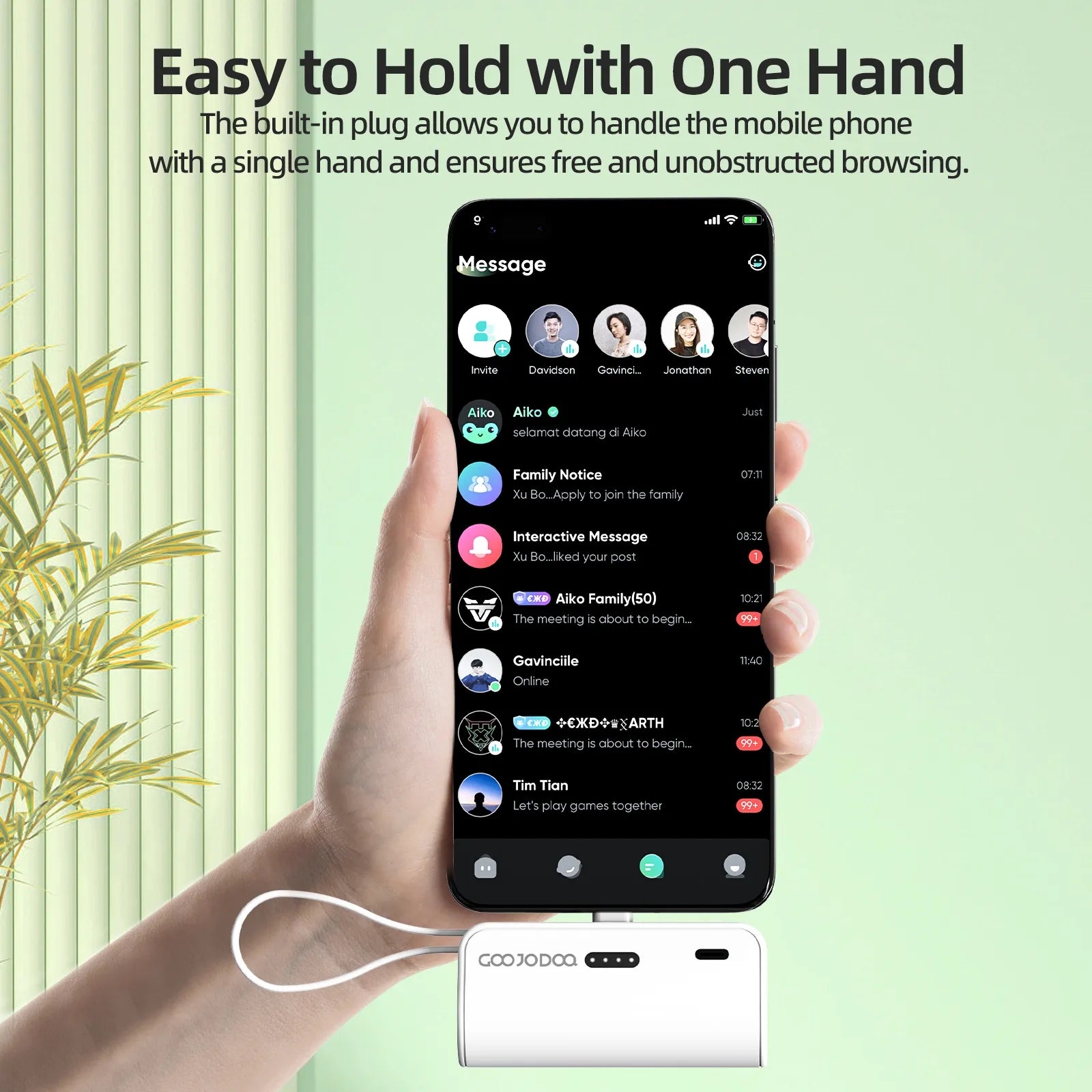 GOOJODOQ Official AD4031 4000mAh Mini Power Bank | Travel Essential